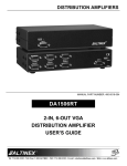 Altinex Distribution Amplifier DA1506RT User`s guide