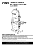 Ryobi BS901 Operator`s manual