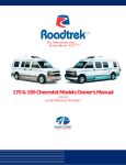 Roadtrek 190 Chevrolet Owner`s manual