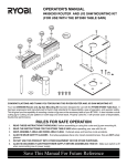 Ryobi BT3000 Operator`s manual