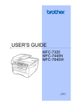 Brother MFC-7320 User`s guide