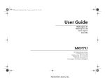 MOTU USB-MIDI User guide