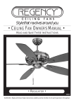 Regency Fan Regulator Owner`s manual