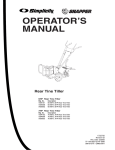 Simplicity 7016 Operator`s manual