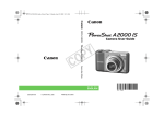 Canon PowerShot A2000 IS User guide