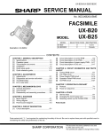 Sharp UX-B20 Service manual