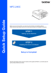 Brother MFC-240C Setup guide