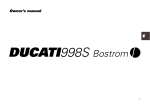 Ducati 998S BOSTROM Owner`s manual