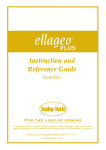 Baby Lock Ellageo BLL Instruction manual