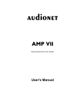 Audionet AMP III User`s manual