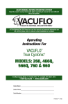 Vacuflo TRUE CYCLONIC 960 Owner`s manual