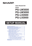 Sharp PG-LW3500 Specifications