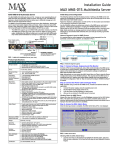 AMX MAX-AVM Installation guide