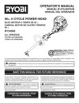 Ryobi RY34000 Operator`s manual