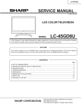 Sharp LC-45GD6U Service manual