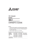 Mitsubishi 738 Series Operating instructions