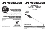 McCulloch MCP1510 User manual