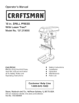 Craftsman 137 Operating instructions