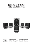 Altec Lansing 251 User`s guide