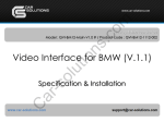 user manual for BMW F10/20/30 video interface