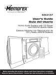 Memorex MX4137 - Micro System - Radio User`s guide