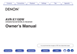 Denon AVR-X1100W Owner`s manual