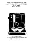 Mr. Coffee ECMP2 Operating instructions