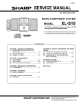 Sharp XL-S10 Service manual