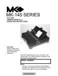 MK Diamond Products MK-20 SERIES Owner`s manual