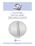 Electrolux 242090103 Use & care guide