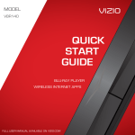 Vizio VBR140 User manual