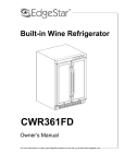 EdgeStar CWR361FD Owner`s manual