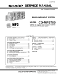 Sharp CD-MPS700 Service manual