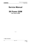 Siemens S6 GSM Service manual