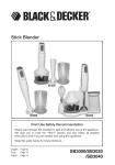 Black & Decker SB3020 Instruction manual