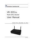 Comtrend Corporation VR-3031u User manual