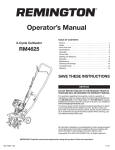 Remington RM4625 Operator`s manual