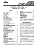 Carrier AQUAZONE 50PSW036-360 Instruction manual