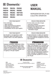 Dometic NDR1292-S User manual