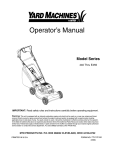 MTD 440 Thru E459 Operator`s manual
