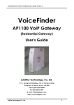 AddPac VoiceFinder AP1100 User`s guide