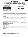 Sharp R-414HS Service manual