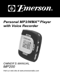 Emerson MP200 Instruction manual