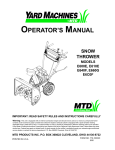 MTD E600E Operator`s manual