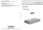 Audison LR 250 Owner`s manual