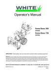 White Snow Boss 750 Operator`s manual