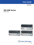 Extron electronics SW USB Series User guide