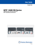 Extron electronics MTP 15HD RS Series User guide