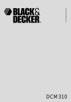 Black & Decker DCM310 Instruction manual