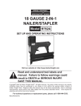 Central Pneumatic 97524 Operating instructions